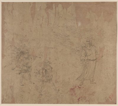 Album tematów taoistycznych i buddyjskich: Procesja bóstw taoistycznych: Liść 18, 1200s. autorstwa Unbekannt