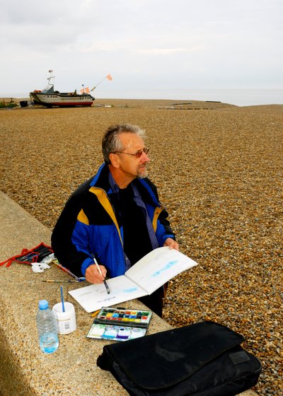 Plaża Aldeburgh - akwarela autorstwa Unbekannt