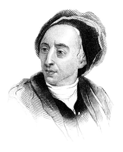 Alexander Pope, angielski poeta z początku XVIII wieku, ok. 1850 autorstwa Unbekannt
