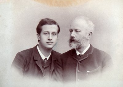 Aleksander Siloti, rosyjski pianista i dyrygent, i Piotr Czajkowski, rosyjski kompozytor, 1888 autorstwa Unbekannt