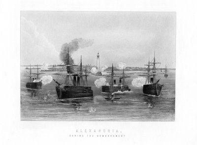 Aleksandria, podczas bombardowania, 1882, XIX w. autorstwa Unbekannt