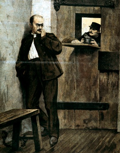 Alfred Dreyfus w więzieniu, 1895 autorstwa Unbekannt