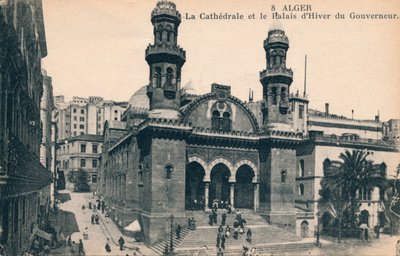 Algier - Katedra i Pałac Zimowy Gubernatora, ok. 1900 autorstwa Unbekannt