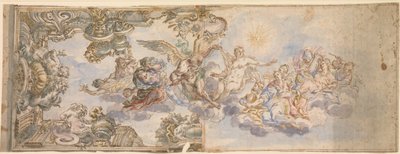 Alegoryczny projekt fresku sufitowego, 1650-1700. autorstwa Unbekannt