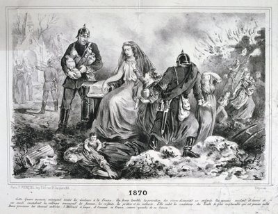 Rysunek alegoryczny, wojna francusko-pruska, 1870-1871 autorstwa Unbekannt