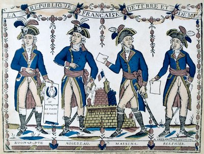 Alegorie Bonapartego, Augereau, Massina, Berphier, Francja, 1789 autorstwa Unbekannt