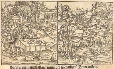 Alegoria wojny i pokoju, 1499. autorstwa Unbekannt