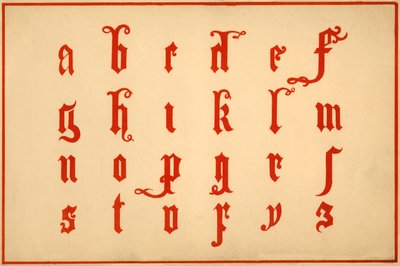 Alfabet, litery a-z, małe litery autorstwa Unbekannt