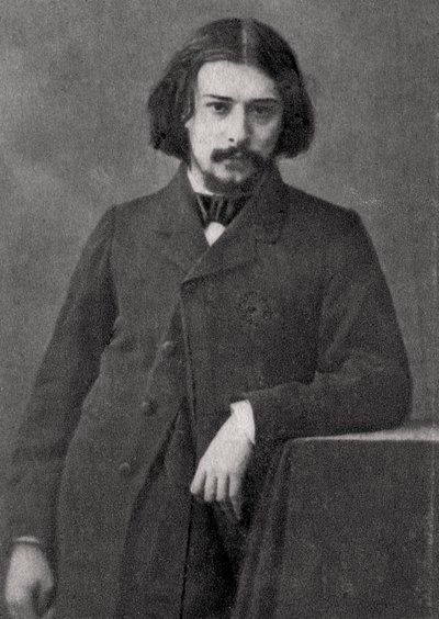 Alphonse Daudet, francuski powieściopisarz, 1869 autorstwa Unbekannt