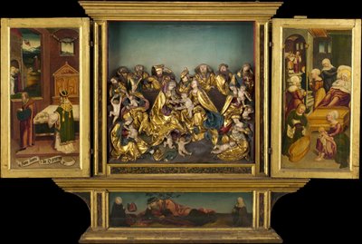 Ołtarz ze scenami z życia Matki Boskiej, niemiecki, 1548. autorstwa Unbekannt
