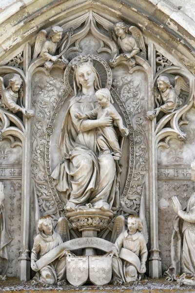 Amboise Castle Chapel Tympanon: Dziewica z Dzieciątkiem, Amboise, Francja autorstwa Unbekannt