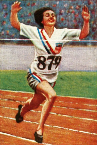 Amerykańska lekkoatletka Betty Robinson, zwyciężczyni biegu kobiet na 100 m, 1928. autorstwa Unbekannt