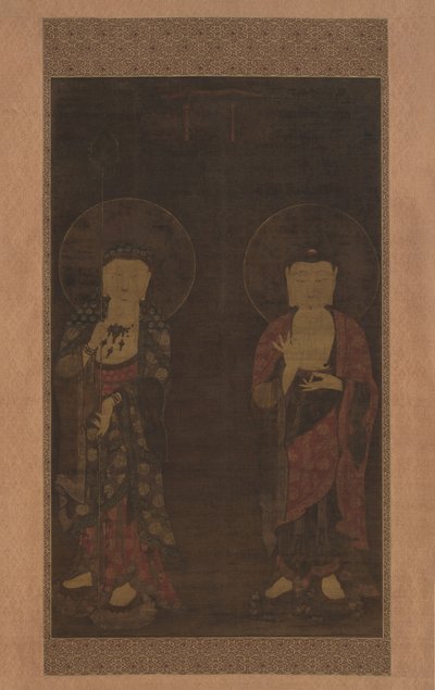 Amitabha i Kszitigarba, pierwsza połowa XIV wieku. autorstwa Unbekannt