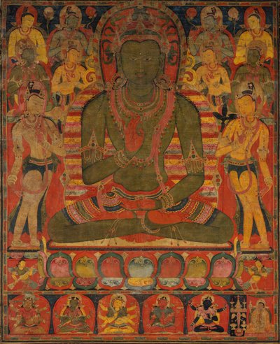 Amoghasiddhi, Budda Północnej Czystej Krainy, ca. 1200-50. autorstwa Unbekannt