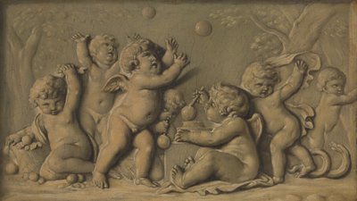 Amorini gra jedną z pary, 1770-90. autorstwa Unbekannt