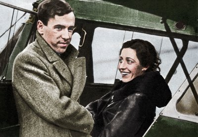 Amy Johnson, brytyjska lotniczka, wyrusza do Kapsztadu, 1932. autorstwa Unbekannt