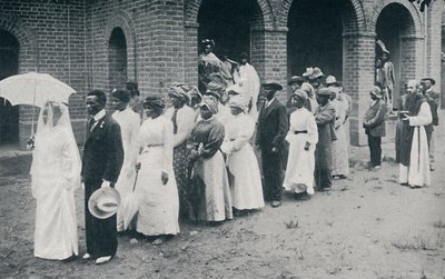 Afrykańska procesja ślubna chrześcijan, 1912 r autorstwa Unbekannt