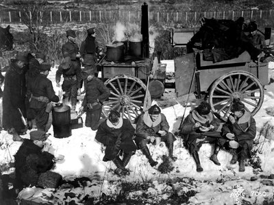 Obóz piechoty amerykańskiej na Syberii, Rosja, grudzień 1918. autorstwa Unbekannt