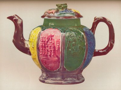 Ośmiokątny czajniczek z glazurą solną, c1770 autorstwa Unbekannt