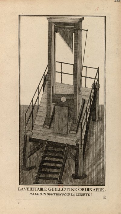 Zwykła gilotyna. Ha, dobre wsparcie dla wolności! , 1791-1794. autorstwa Unbekannt