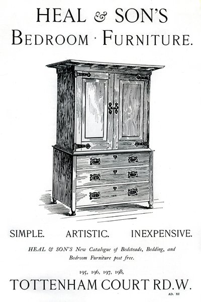 Reklama mebli do sypialni Heal and Sons, 1898 autorstwa Unbekannt