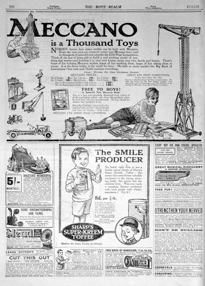 Strona reklamowa w The Boys Realm, Boże Narodzenie 1921 autorstwa Unbekannt