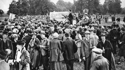 Spotkanie antywojenne, Hyde Park, Londyn, 1926-1927 autorstwa Unbekannt