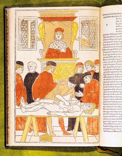 Wykład anatomii w Padwie, Włochy, 1483 autorstwa Unbekannt