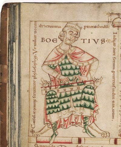 Anicius Manlius Severinus Boethius Z: Formacja muzyki Boecjusza, XII w. autorstwa Unbekannt