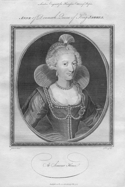 Anna Duńska, królowa króla Jakuba I, 1786. autorstwa Unbekannt
