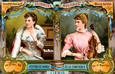 Annette von Essipoff i Marie Soldat, ok. 1900 autorstwa Unbekannt