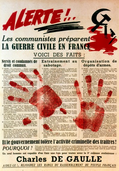 Plakat antykomunistyczny progaullistowski, 1949 autorstwa Unbekannt