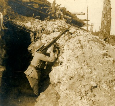 Strzelanie przeciwlotnicze z karabinu maszynowego, c1914-c1918 autorstwa Unbekannt