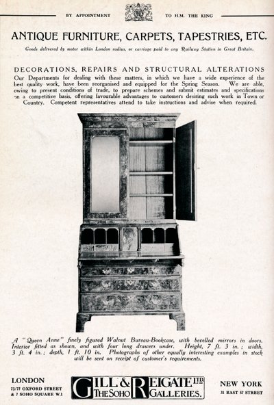 Zabytkowe meble, dywany, gobeliny itp, 1921 autorstwa Unbekannt