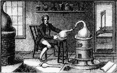 Antoine Laurent Lavoisier, XVIII-wieczny francuski chemik, w swoim laboratorium, 1814 autorstwa Unbekannt