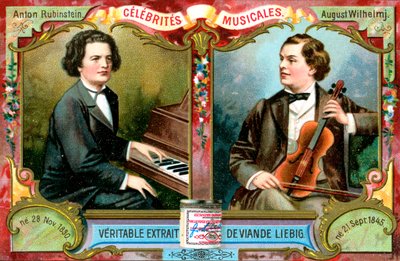Anton Rubinstein i August Wilhelmj, ok. 1900 autorstwa Unbekannt