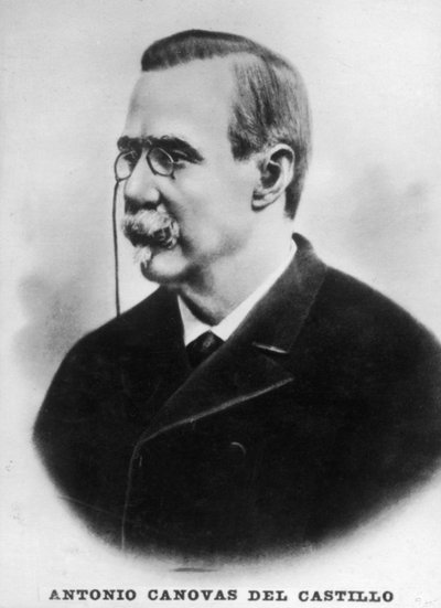 Antonio Canovas del Castillo, premier Hiszpanii, ok. 1910 r. autorstwa Unbekannt