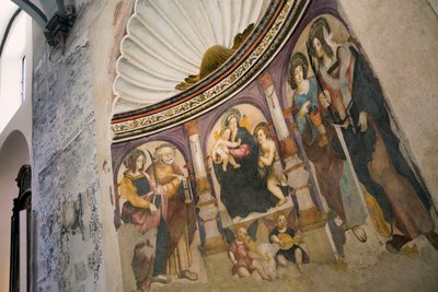 Aosta, Włochy. Ołtarz św. Łucji. Świeży. autorstwa Unbekannt