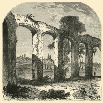 Akwedukt w Poitiers, dawnej stolicy Pictones, 1890. autorstwa Unbekannt