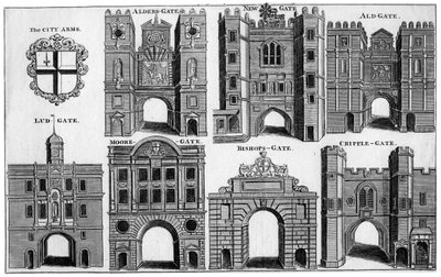 Ramiona i bramy City of London, ok. 1650 XIX w. autorstwa Unbekannt