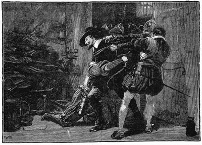 Aresztowanie Guya Fawkesa w piwnicach parlamentu, 1605 XIX w. autorstwa Unbekannt