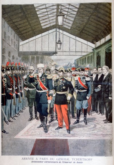 Przyjazd generała Czertkowa Czertkowa, ambasadora Rosji we Francji, Paryż, 1895 autorstwa Unbekannt