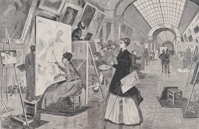 Art-Studenci i Kopiści w Galerii Luwr, Paris Harper