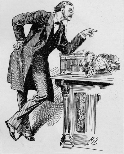 Arthur Balfour przemawiający w Izbie Gmin, lata 1890 1906. autorstwa Unbekannt