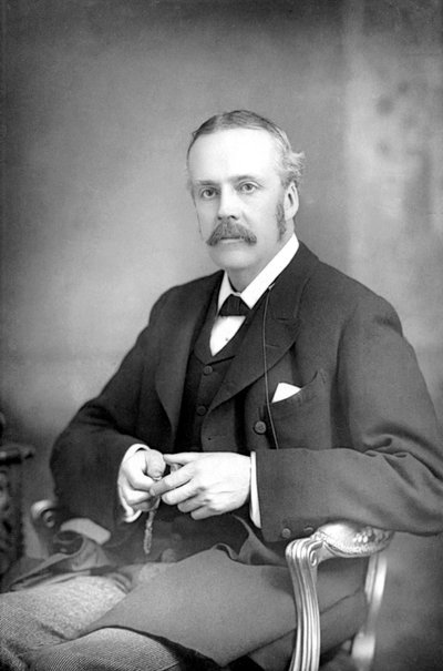 Arthur James Balfour 1848-1930, urodzony w Szkocji brytyjski mąż stanu i filozof, ok. 1890 r autorstwa Unbekannt