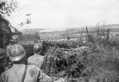 Ostrzał artyleryjski przed natarciem, Aisne, Francja, 2 września 1918 autorstwa Unbekannt