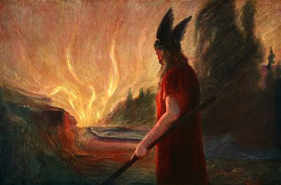 „Gdy wznoszą się płomienie, liście Wotan”, 1906 autorstwa Unbekannt