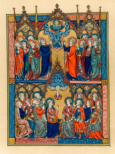 Wniebowstąpienie i Pięćdziesiątnica, 1290-1300 autorstwa Unbekannt