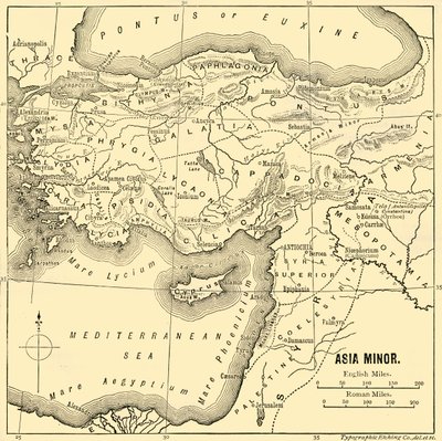 Azja Mniejsza - Mapa, 1890. autorstwa Unbekannt