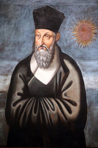 Muzeum Cywilizacji Azjatyckich. Chrześcijaństwo w Azji: Sztuka sakralna i splendor wizualny. Portret Matteo Ricciego (Włoskiego jezuity, który większość życia spędził na sprowadzaniu chrześcijaństwa do Chin). Emmanuele Pereira (Ty Wenhui autorstwa Unbekannt